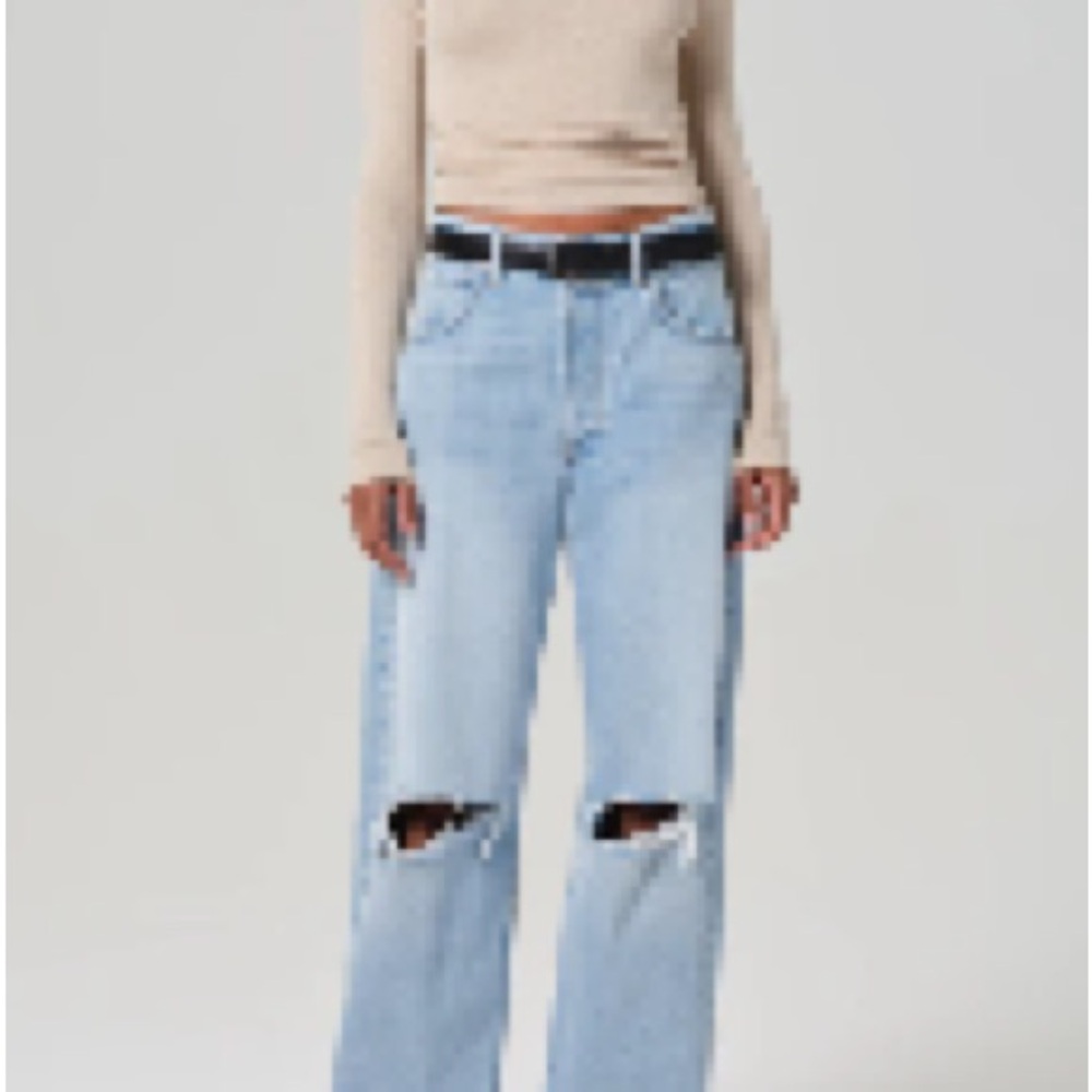 Citizens Of Humanity Blue Flare Wide Leg Jeans